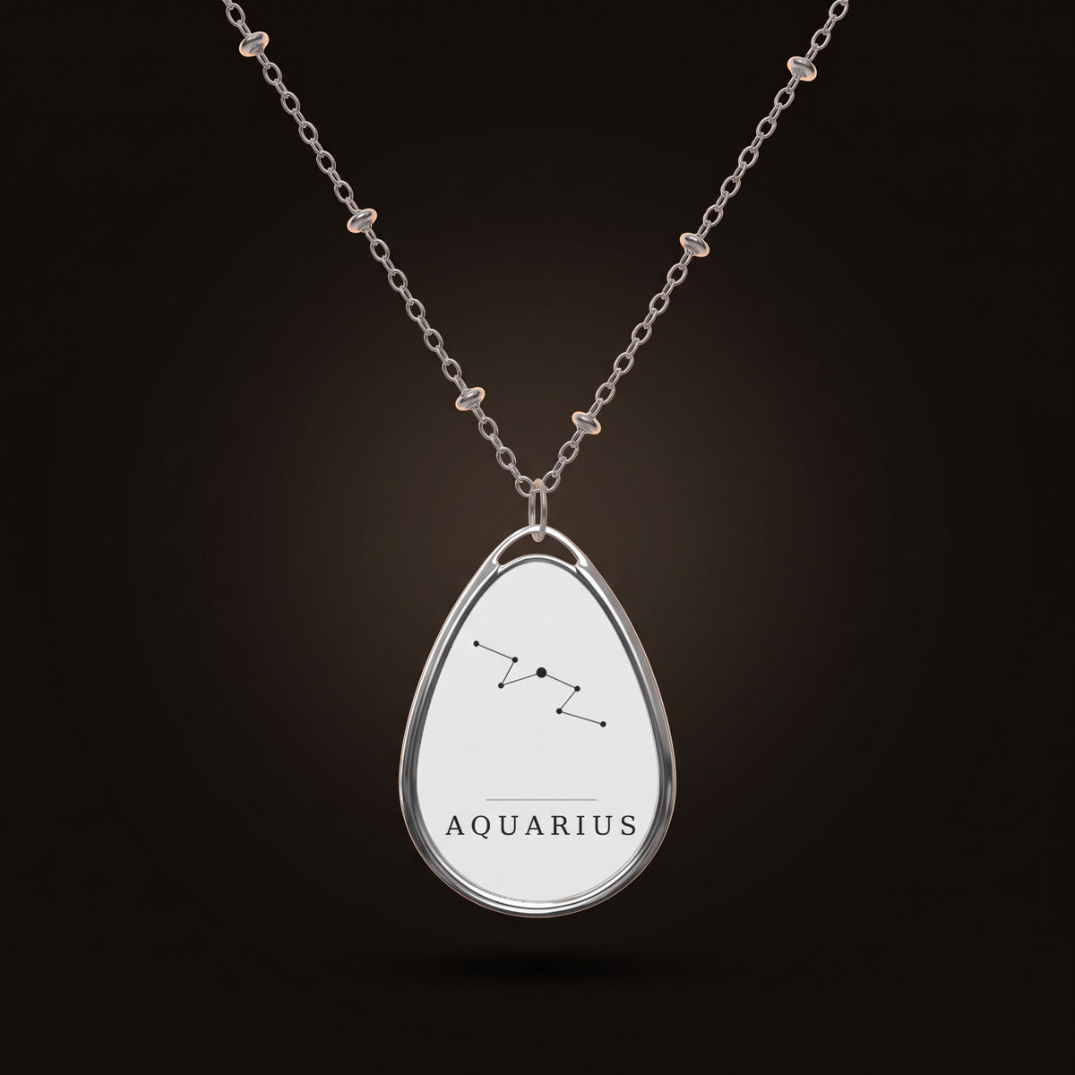 Aquarius Necklace — Constellation Pendant, Zodiac Birthday Gift