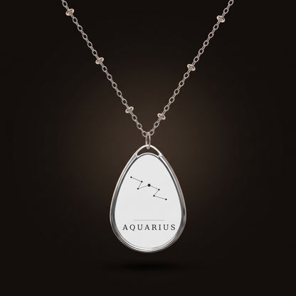 Aquarius Necklace — Constellation Pendant, Zodiac Birthday Gift