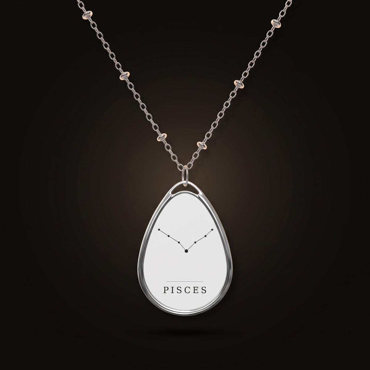 Pisces Necklace — Constellation Pendant, Zodiac Birthday Gift