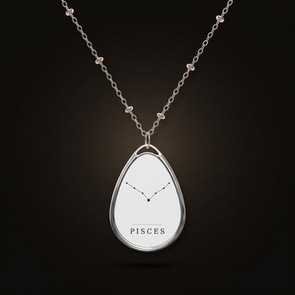 Pisces Necklace — Constellation Pendant, Zodiac Birthday Gift