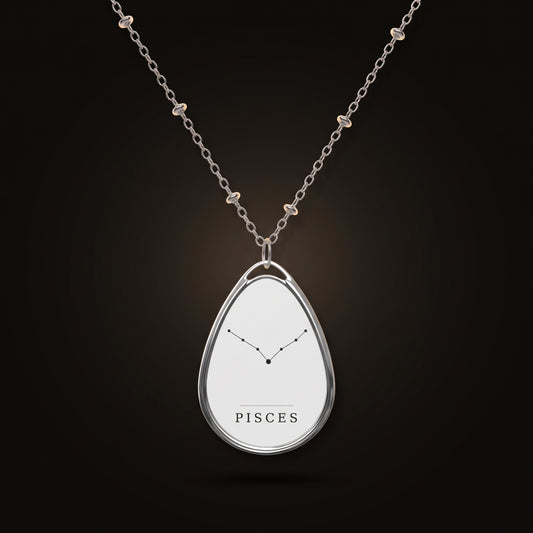 Pisces Necklace — Constellation Pendant, Zodiac Birthday Gift